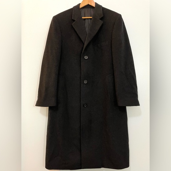 Lauren Ralph Lauren Charcoal Gray Classic Wool Cashmere Overcoat
